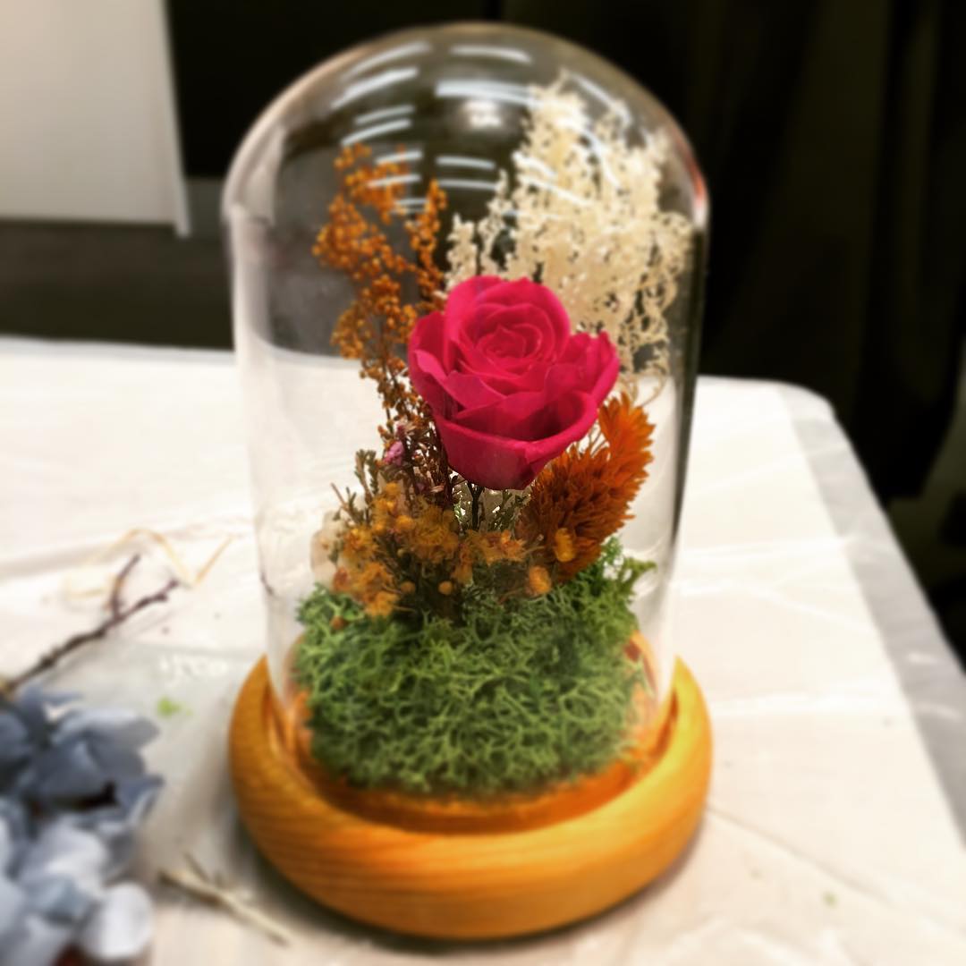 玻璃花瓶玫瑰花DIY課程